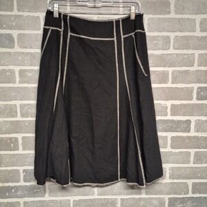 Mark Shale‎ Womens Midi Black and White Vintage Style Skirt Size 6